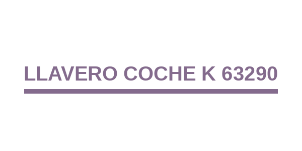 Llavero Coche K 63290