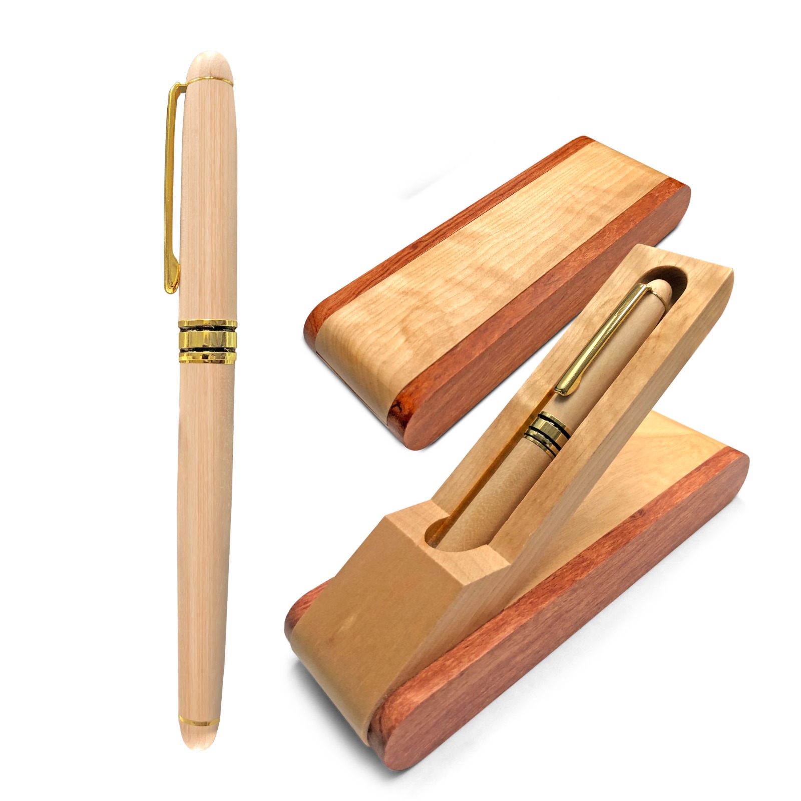 Set boligrafo madera